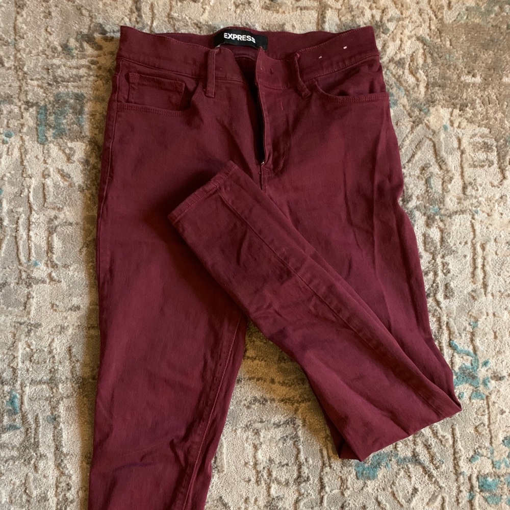 Express burgundy jegging
